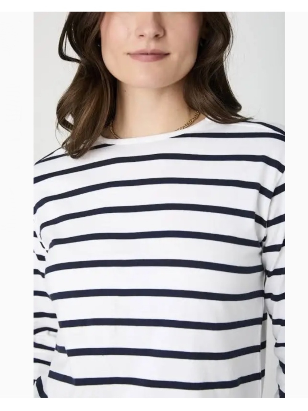 French Connection Women's Rallie Stripe Long Sleeve Cotton Top